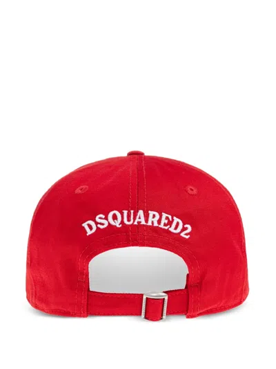 Dsquared2 Logo-patch Cap In Red