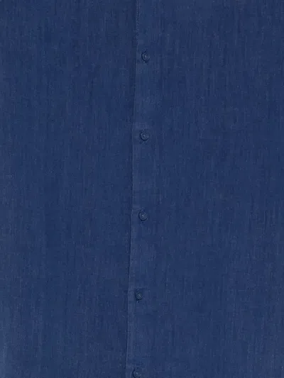 Superdry Linen Shirt In Blue