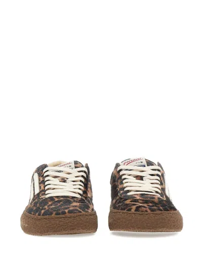 Puraai Animal Print Lace-up Trainers In Animal Print
