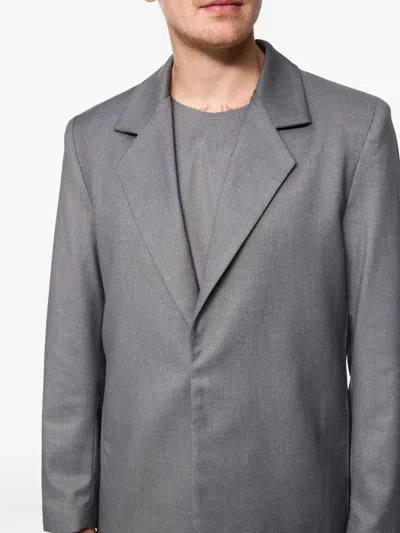 Hamza Thom Button Jacket In Gray