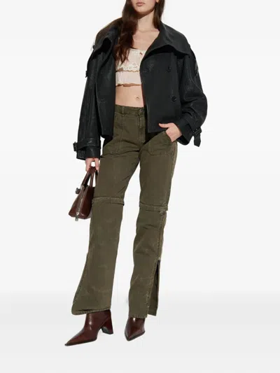 Blumarine Belt Loop Track Pants In Green