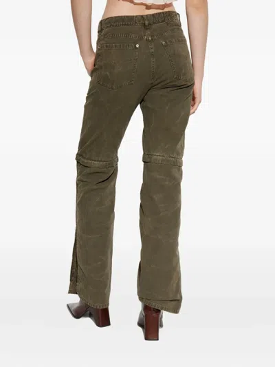 Blumarine Belt Loop Track Pants In Green