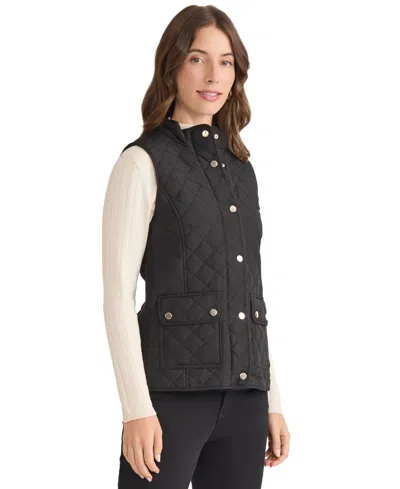 Jones New York Women's Patch Pocket Vest Jacket In Black