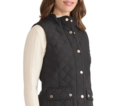 Jones New York Women's Patch Pocket Vest Jacket In Black