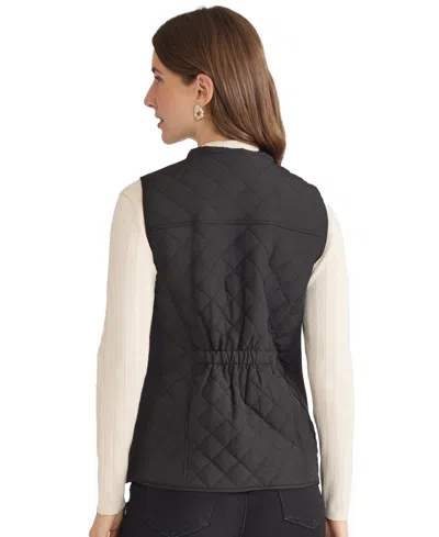 Jones New York Women's Patch Pocket Vest Jacket In Black