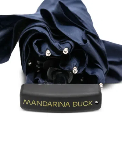 Mandarina Duck Plaid Umbrella In Blue