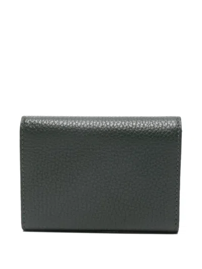Mandarina Duck Logo-plaque Leather Wallet In Green
