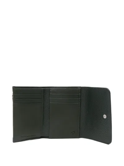 Mandarina Duck Logo-plaque Leather Wallet In Green