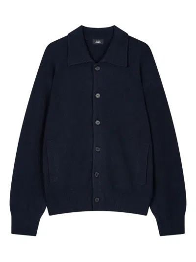 Studio Tomboy Button-down Cardigan In Blue