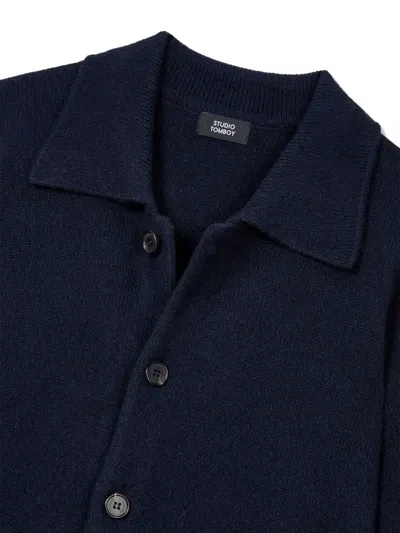 Studio Tomboy Button-down Cardigan In Blue