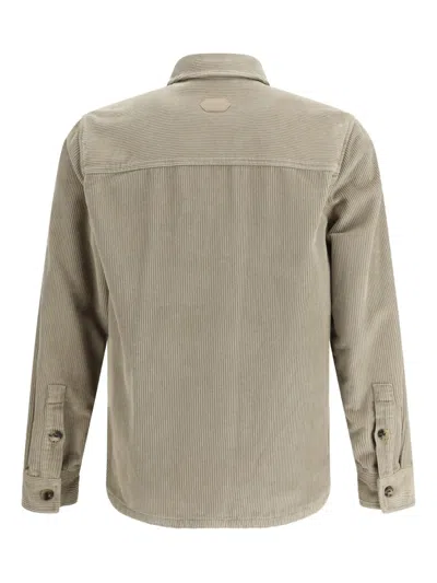 Jacob Cohen Corduroy Button-down Jacket In Neutral