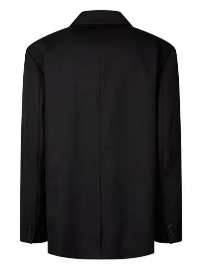 Studio Tomboy Striped Single-breasted Blazer In Black