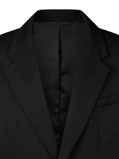 Studio Tomboy Striped Single-breasted Blazer In Black