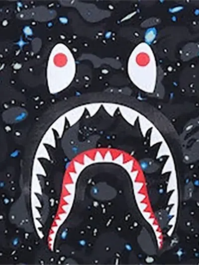 A Bathing Ape Space Camo Shark Crewneck In Black