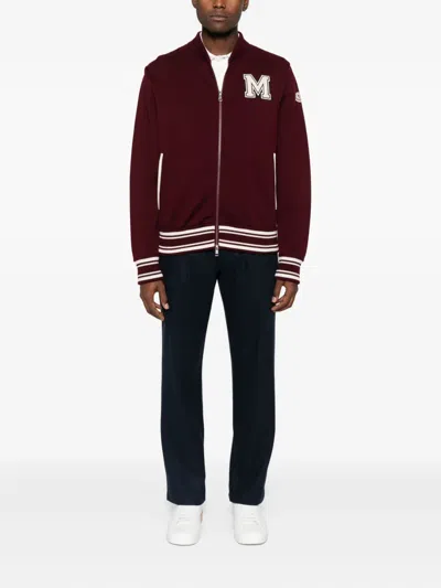 Moncler Zip-up Bomber Jacket In Red