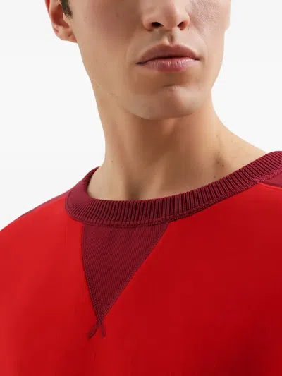 1989 Studio Color Block Crew Neck Sweater In Red