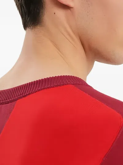 1989 Studio Color Block Crew Neck Sweater In Red