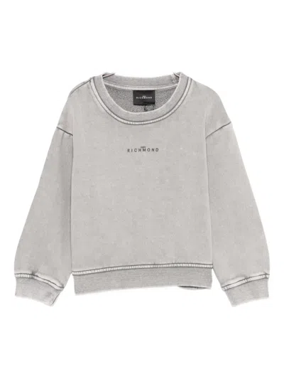 John Richmond Junior Logo-print Sweatshirt In Gray