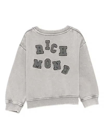 John Richmond Junior Logo-print Sweatshirt In Gray