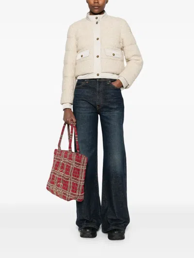 Moncler Button-down Bomber Jacket In Neutral