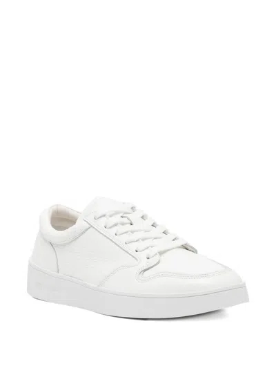 Jude Llow Telier Panelled Grained Leather Sneakers In White