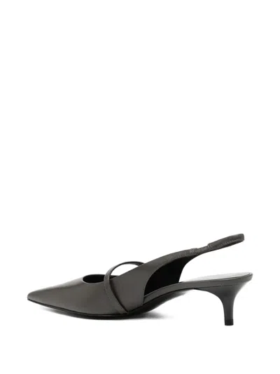 Tory Burch 45mm Logo-buckle Pumps In Gray