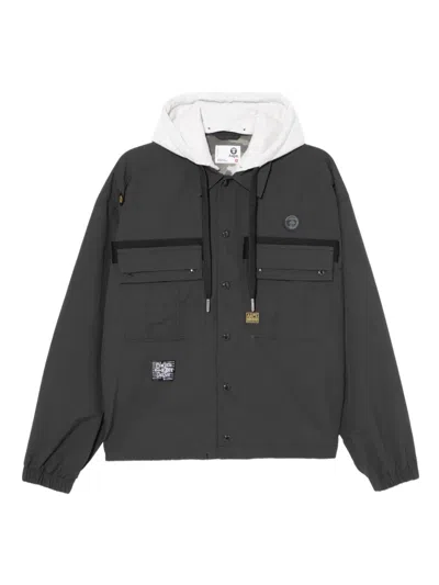 Aape By A Bathing Ape Logo-patched Jacket In Black