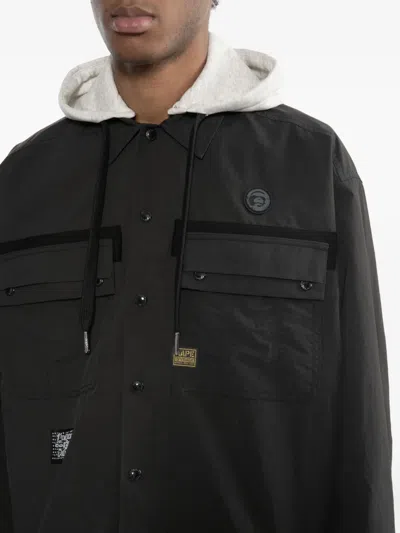 Aape By A Bathing Ape Logo-patched Jacket In Black