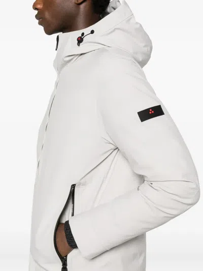 Peuterey Tailored Classic Coat With Minimalist Design In Gray