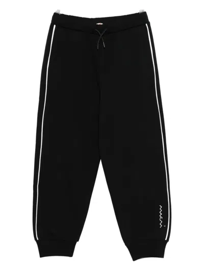 Marni Kids Logo Signature Pants In Black