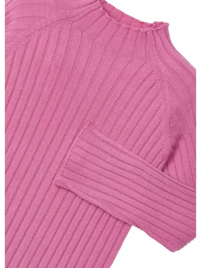 Mayoral Ribbed Turtleneck Sweater In Pink