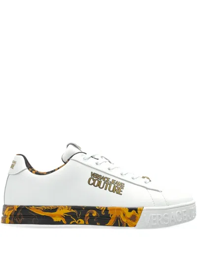Versace Jeans Couture Logo-detail Sneakers In White