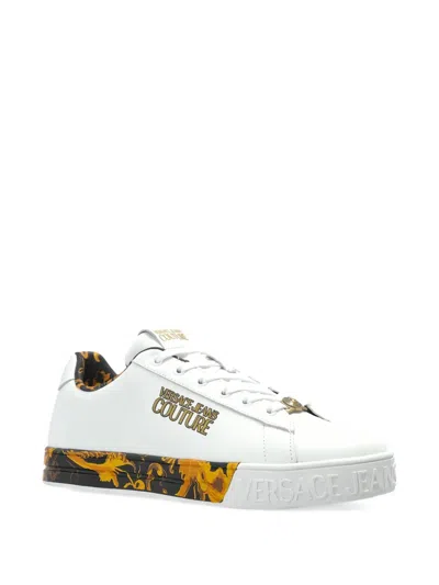 Versace Jeans Couture Logo-detail Sneakers In White