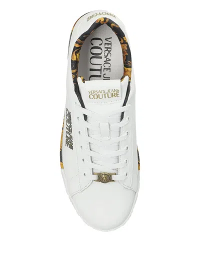 Versace Jeans Couture Logo-detail Sneakers In White
