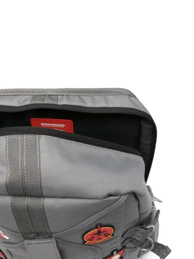 Sprayground Top Gun Patches Dlx Backpack In Gray