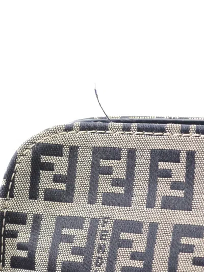 Pre-owned Fendi 2000-2010 Zucchino Canvas Handbag In Gray
