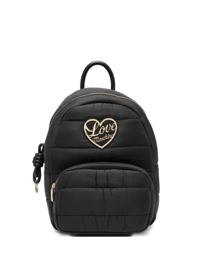 心形标牌绗缝双肩包