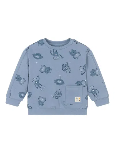 Mayoral Robot-print Sweatshirt In Blue
