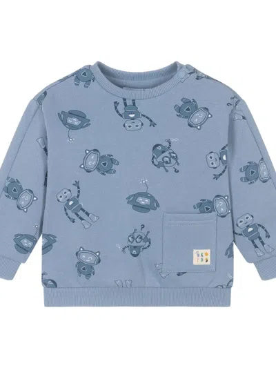 Mayoral Robot-print Sweatshirt In Blue