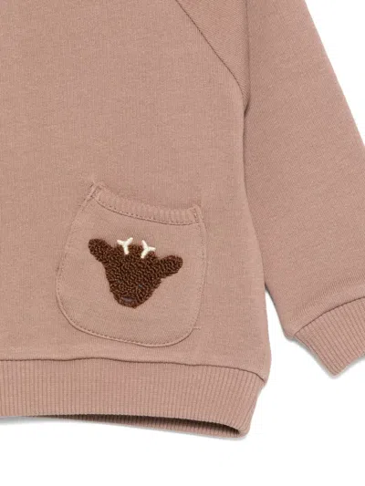 Donsje Appliqué-pocket Sweatshirt In Brown