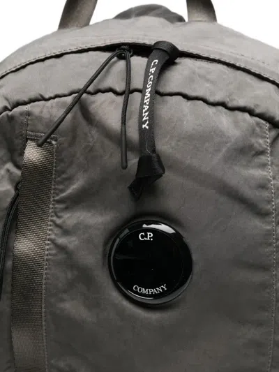 C.p. Company C.p.company Backpack With Lens Detail In Gray