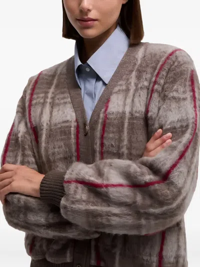 Aspesi Pyrenean Wool Cardigan In Brown