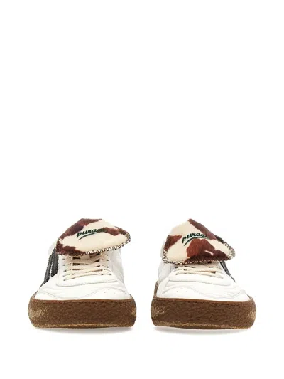 Puraai Logo-print Tab Sneakers In Neutral