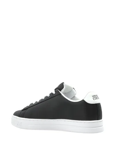 Versace Jeans Couture Logo-print Sneakers In Black