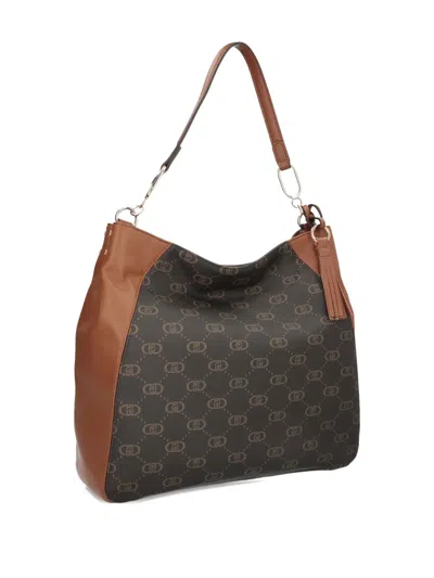 Liu •jo Medium Monogram-pattern Tote Bag In Brown