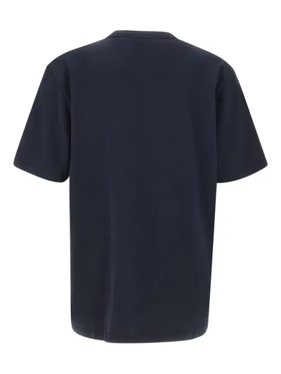 Hugo Boss Boss Men Cotton Jersey T-shirt With Logo In Blue