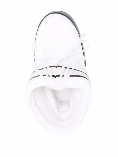Moon Boot Two-tone Nylon And Synthetic Leather Icon Low Ankle Boots In White