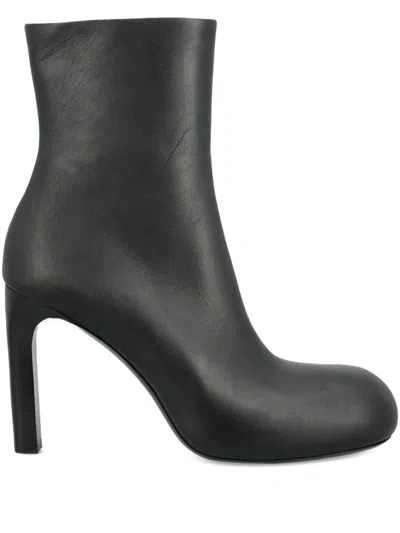 Balenciaga 80mm Fargo Leather Ankle Boots In Black