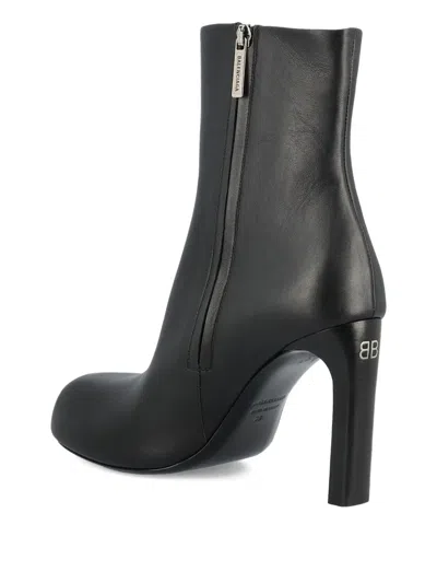 Balenciaga 80mm Fargo Leather Ankle Boots In Black