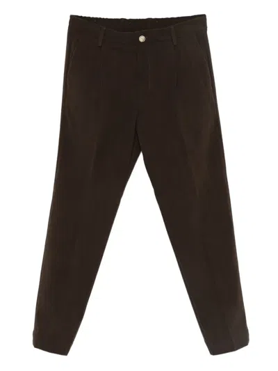 Daniele Alessandrini Pleat-detail Trousers In Brown